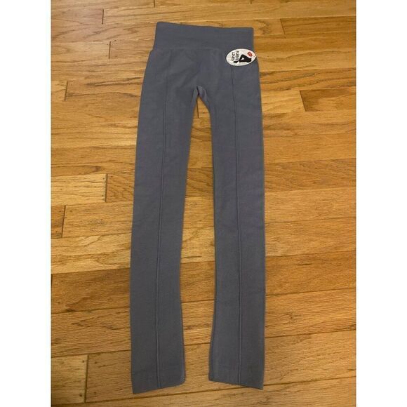 NWT Poof women's grey fleece lined mid rise pull on leggings size S/M - Picture 1 of 8